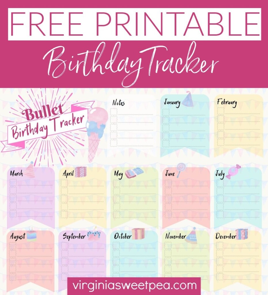 Pastel Birthday Tracker Perfect For Classrooms Planners Etsy Artofit