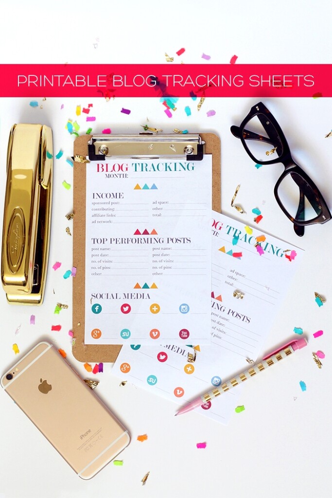 Print Printable Monthly Blog Tracking Sheets Squirrelly Minds