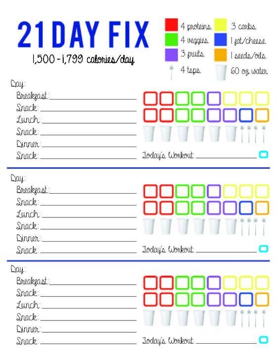 Printable 21 Day Fix Tally Sheets Printable Word Searches