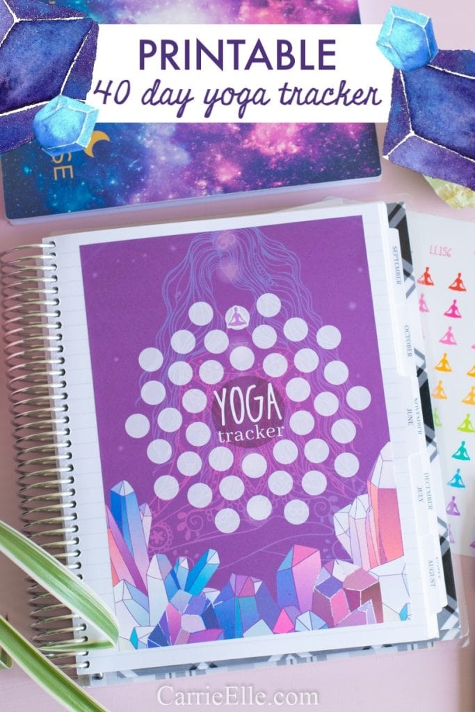 Printable 40 Day Yoga Tracker Carrie Elle