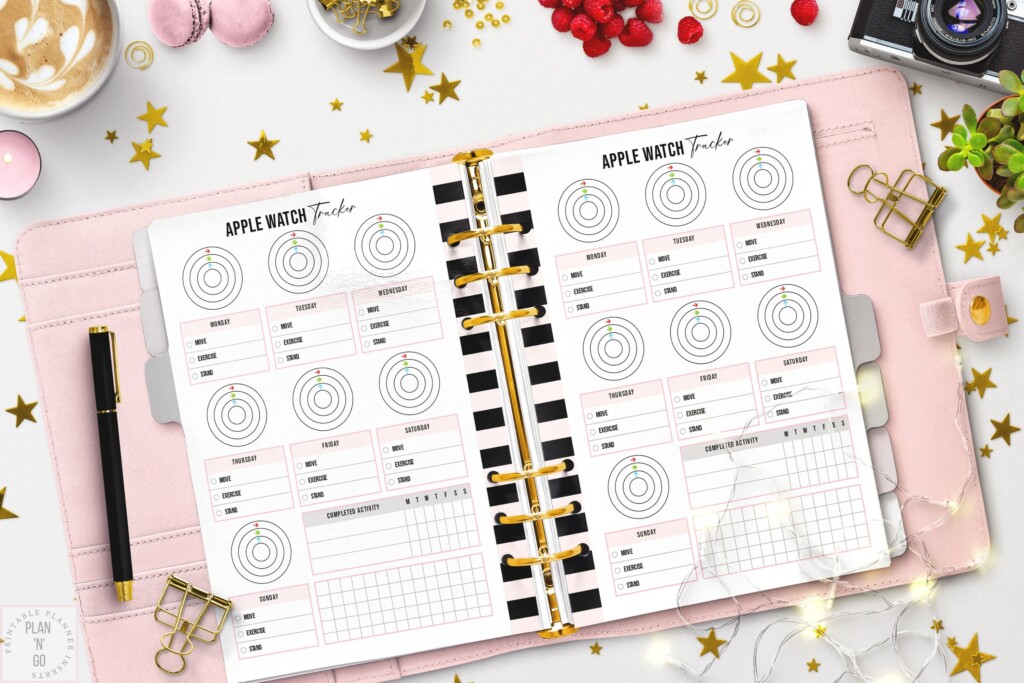 Printable Apple Watch Tracker Fitness Journal Workout Tracker 