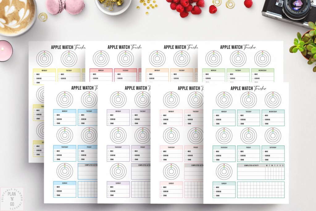 Printable Apple Watch Tracker Fitness Journal Workout Tracker 