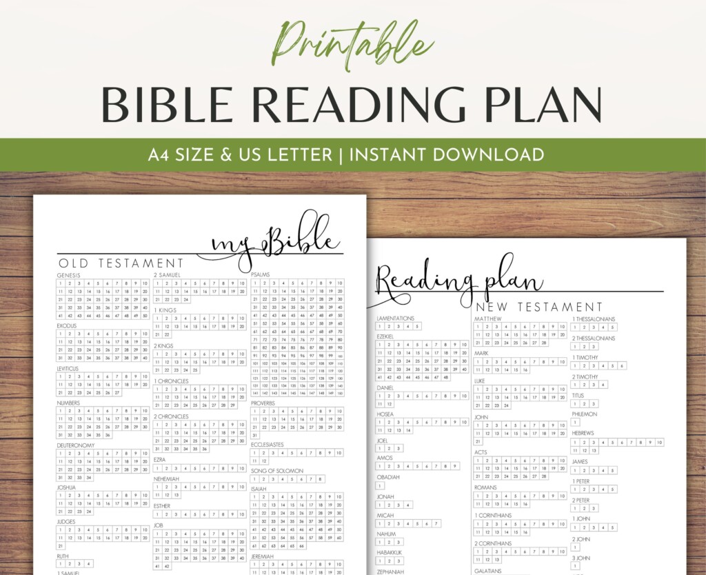 Printable Bible Reading Checklist