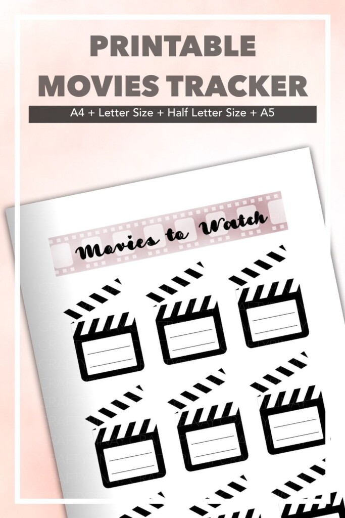 Printable Bullet Journal Page Bujo Movie Tracker Bujo Page Bujo 