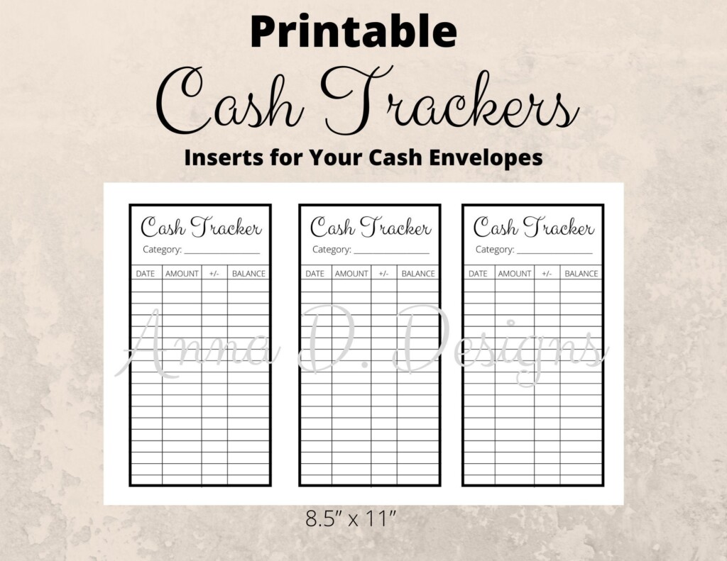Printable Cash Envelope Trackers Inserts Cash Envelope Etsy UK