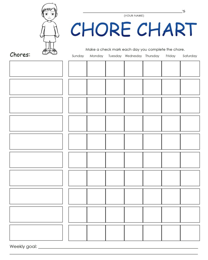 Printable Charts And Logs To Help You Keep Track Of Chores And More 