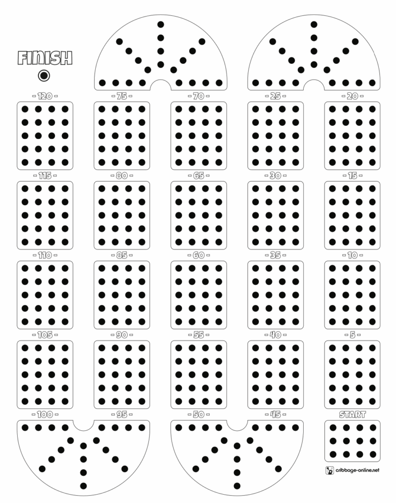 Printable Cribbage Board Printable Free Templates