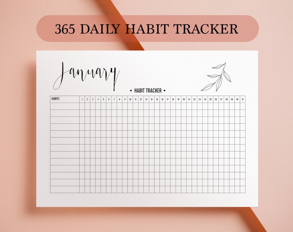 Printable Daily Habit Tracker Printable Habit Tracker