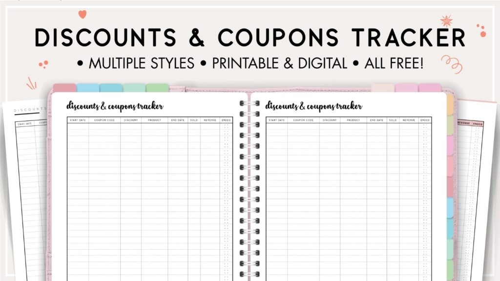 Printable Discounts And Coupons Tracker World Of Printables