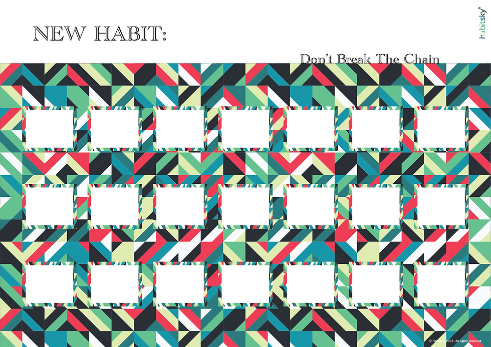 Printable Don 39 t Break The Chain New Habit Tracker Template Pack Spring 