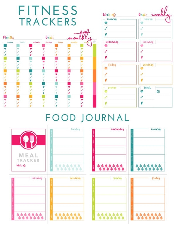 Printable Fitness Trackers And Food Journal The Homes I Have Made
