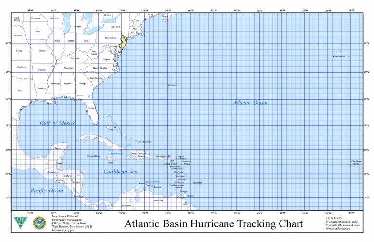 Printable Hurricane Map