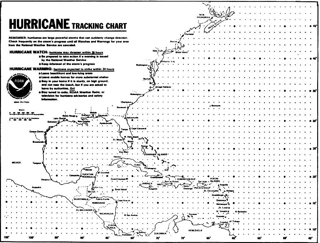 Printable Hurricane Tracking Map
