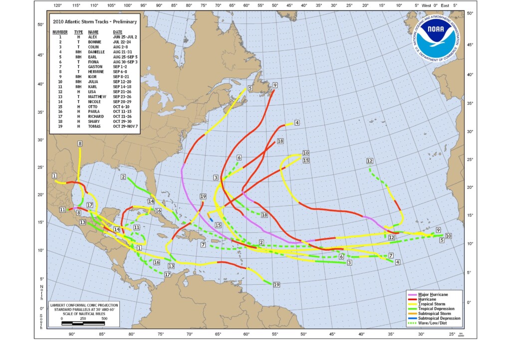 Printable Hurricane Tracking Map
