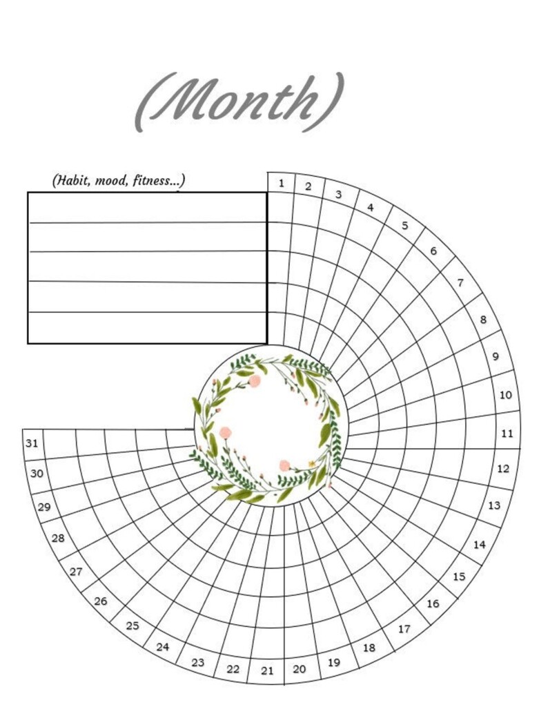 Printable Monthly Tracker Etsy