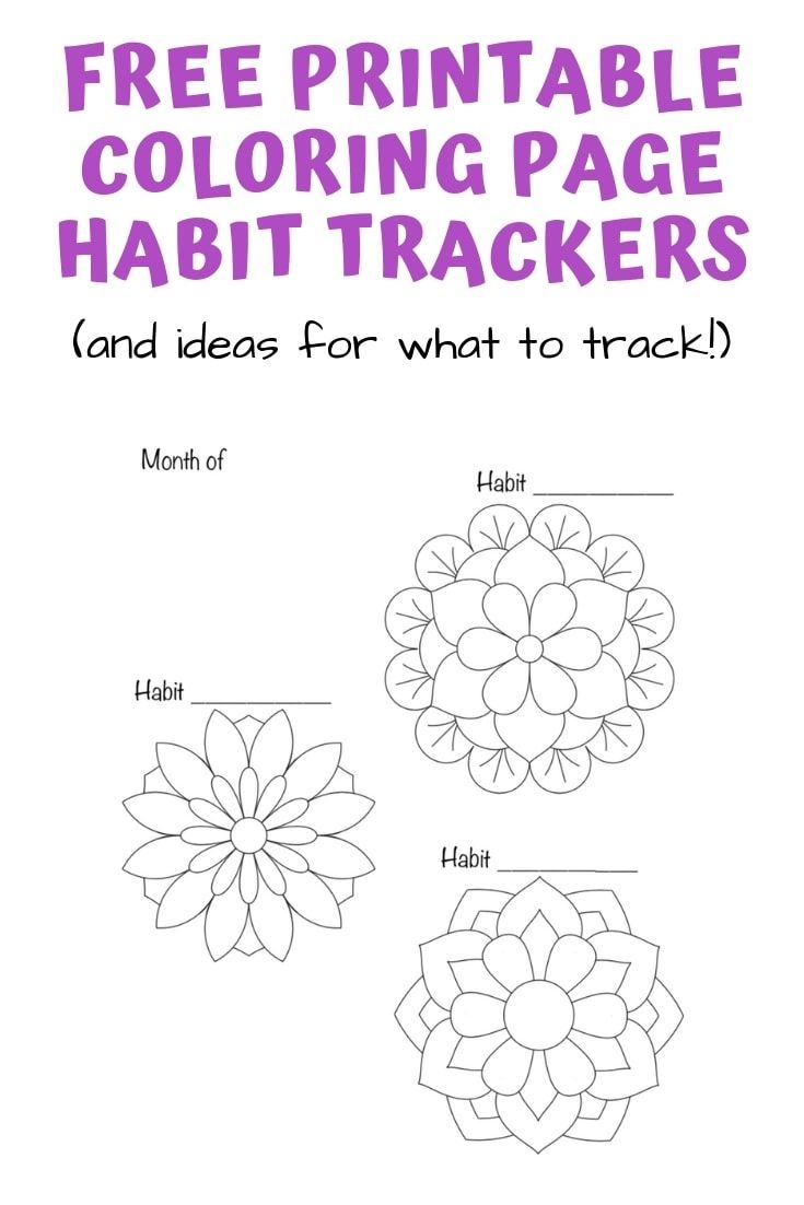 PRINTABLE N001 Month Habit Tracker Coloring Sheet Year Habit Tracker