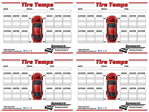 Printable Racing Setup Sheets