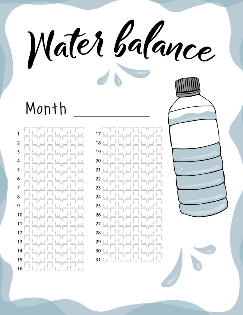 Printable Step Tracker Water Tracker Digital Walking Tracker Hydration 