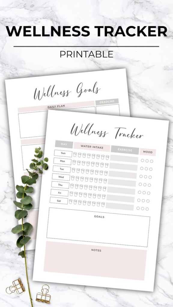 Printable Wellness Journal printable Wellbeing Planner wellness Tracker 
