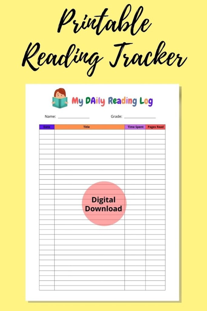 Reading Tracker Printable