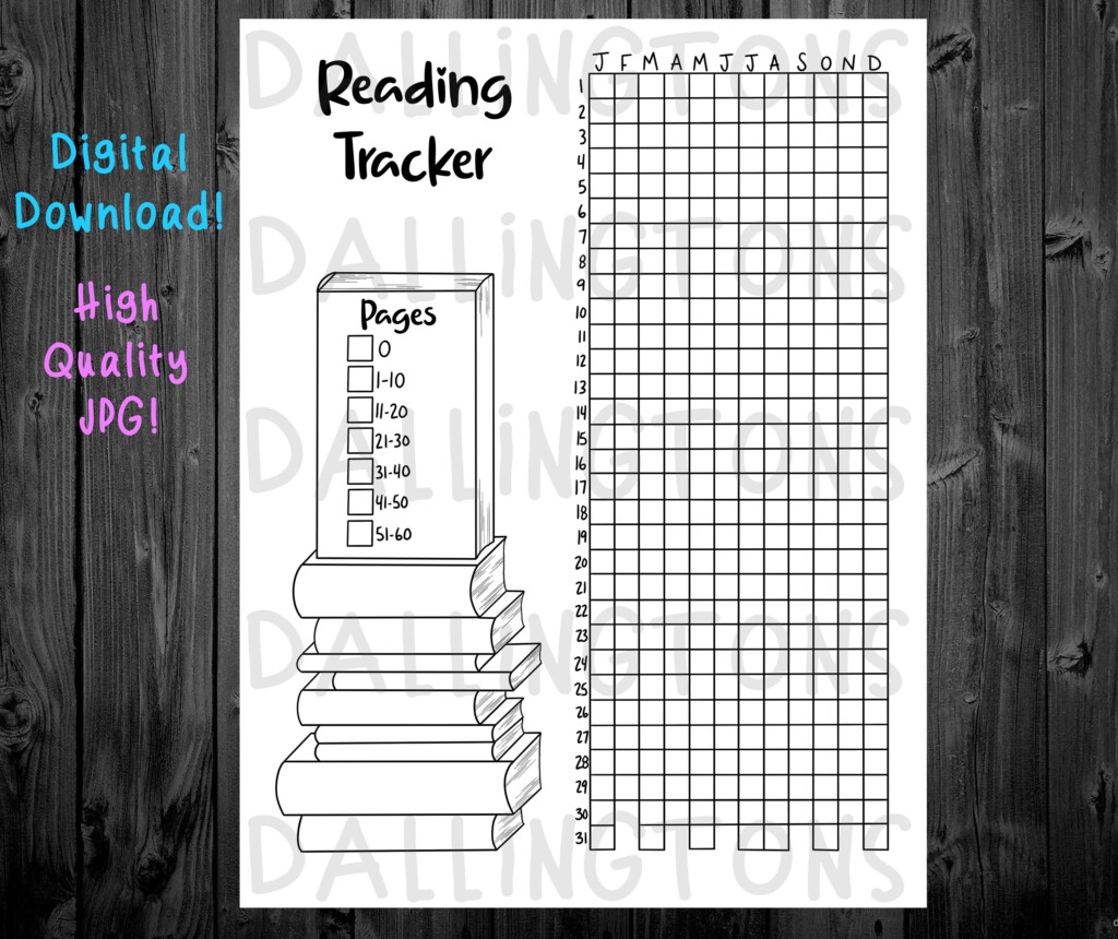 Reading Tracker Yearly Reading Tracker Reading Pages Etsy