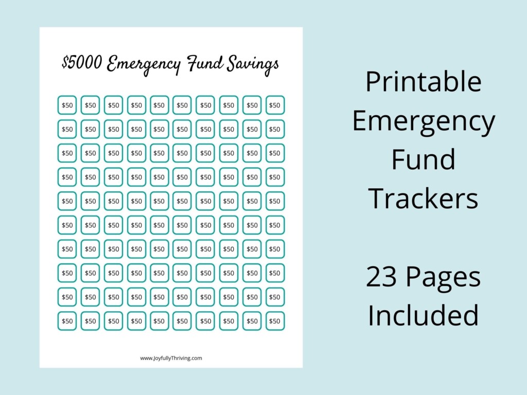 Ready To Build Your Emergency Fund These Printable Emergency Fund 