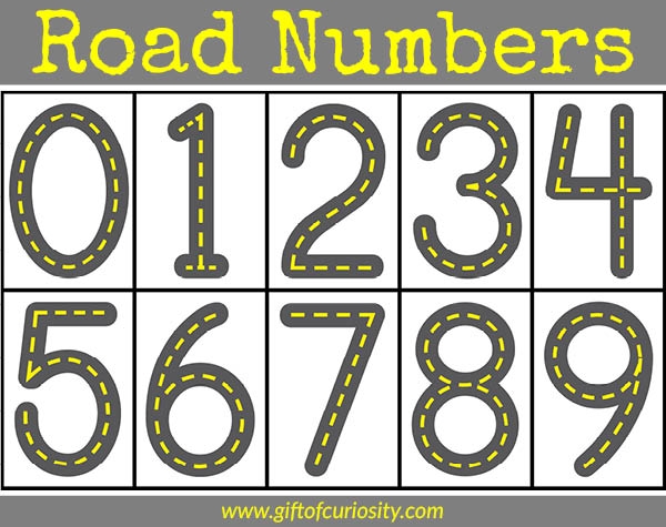 Road Numbers Printable For Learning How To Write Numbers Gift Of 