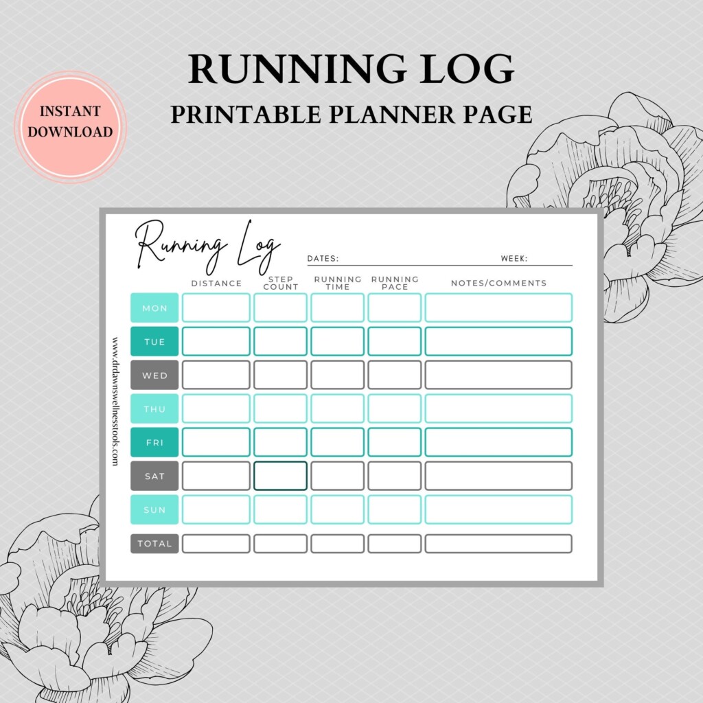 Running Tracker Printable Marathon Printable Free Templates