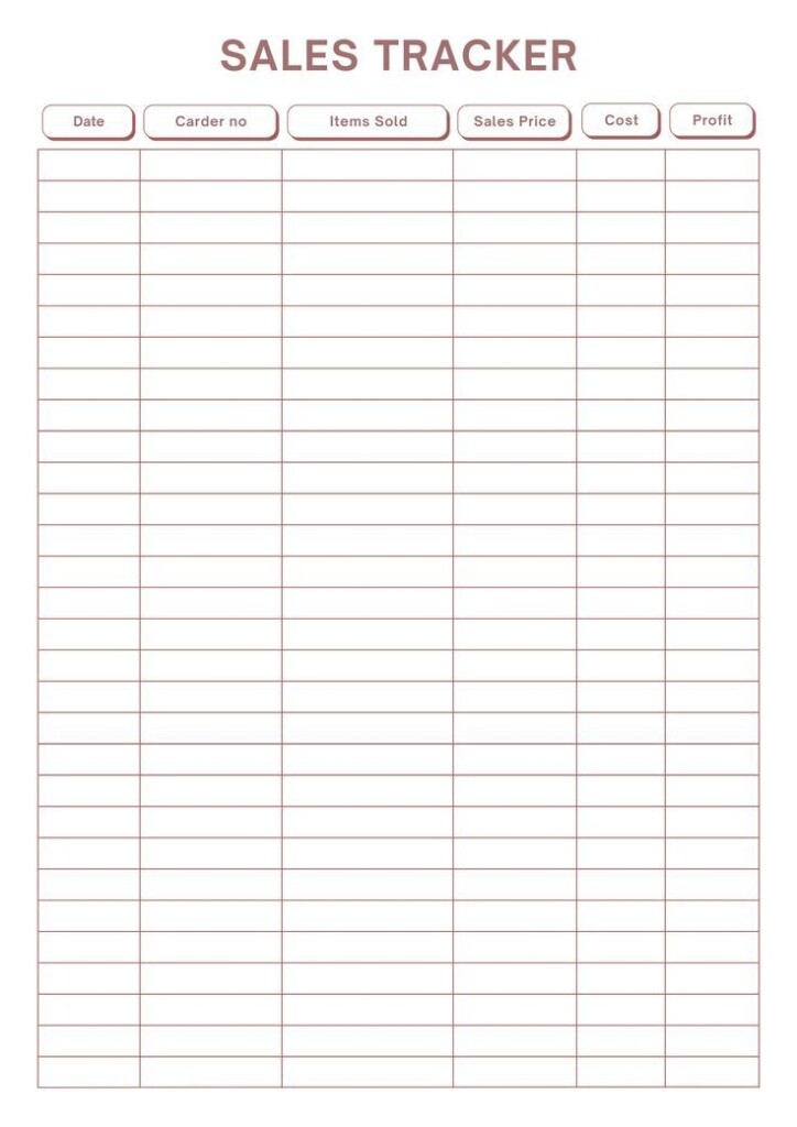 Sales Tracker Printable Free Sales Tracker Board Artofit