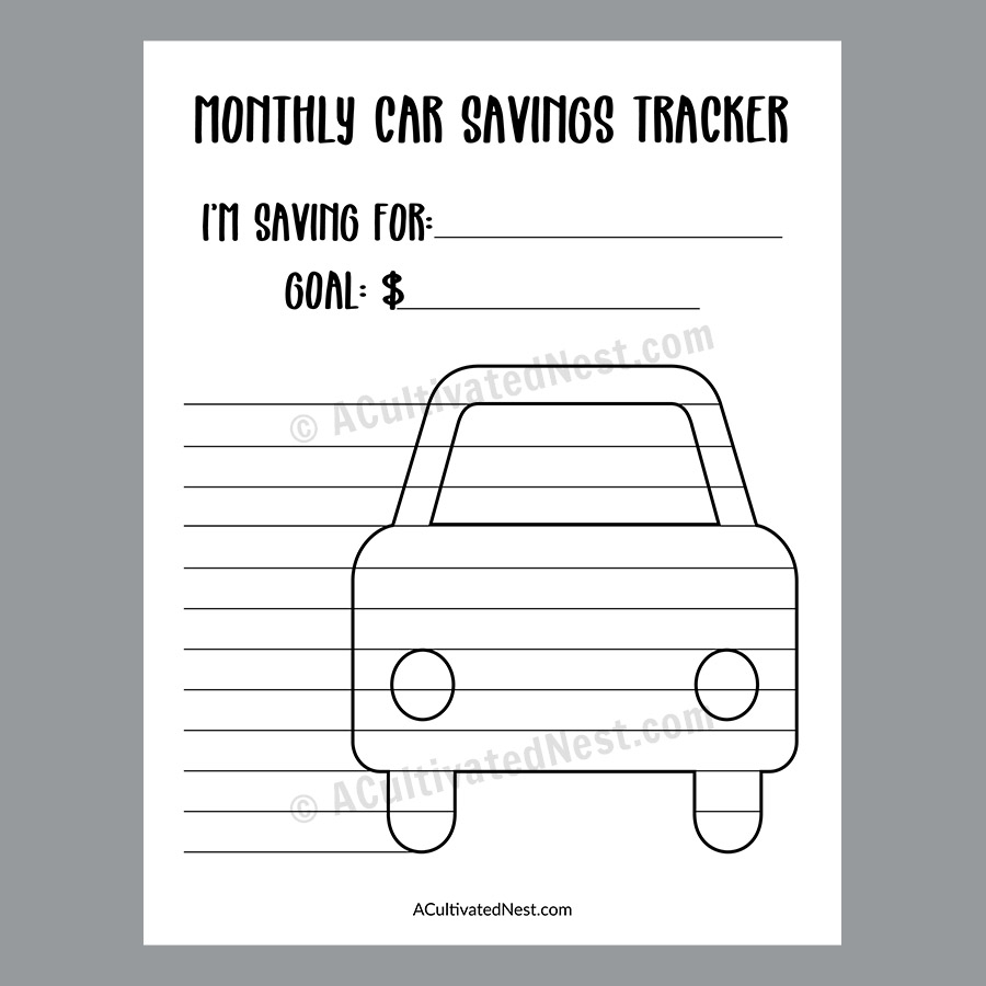 Savings Tracker Printable Pdf