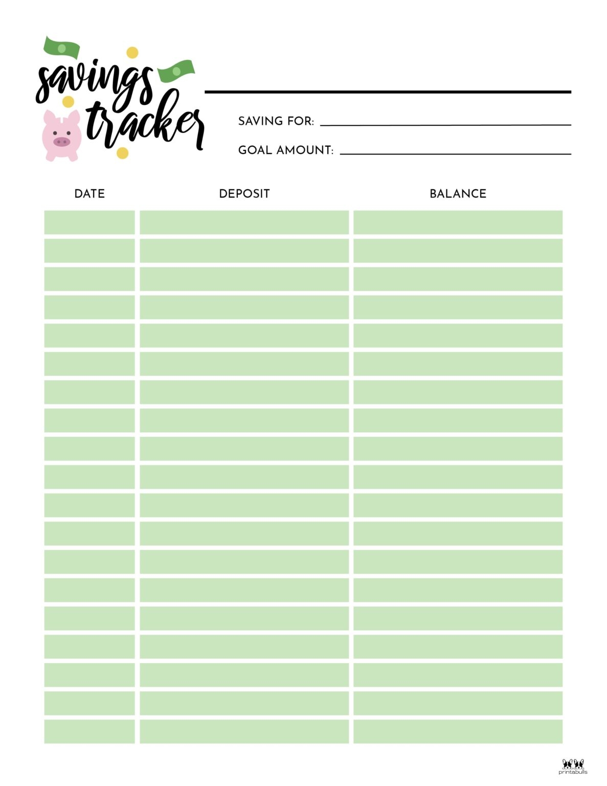 Savings Trackers 27 FREE Printables Printabulls