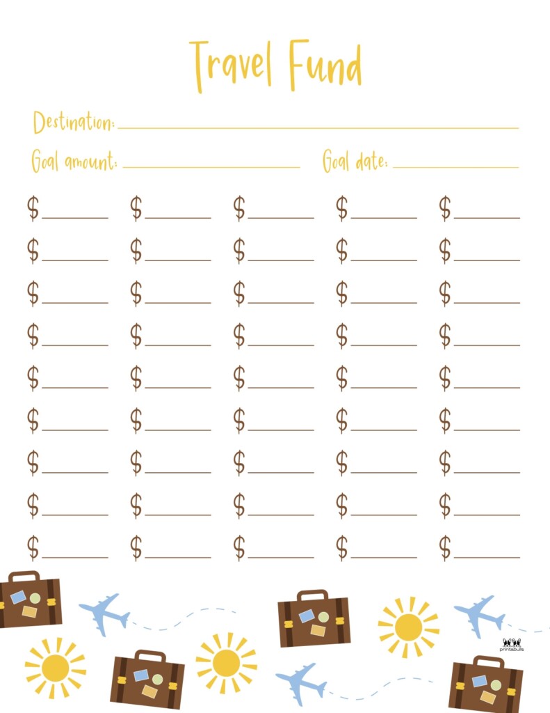 Savings Trackers 27 FREE Printables Printabulls