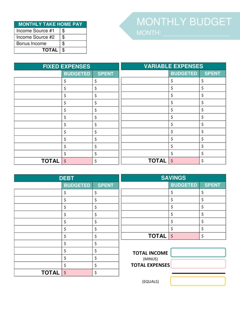 The Budget Mom Free Printables