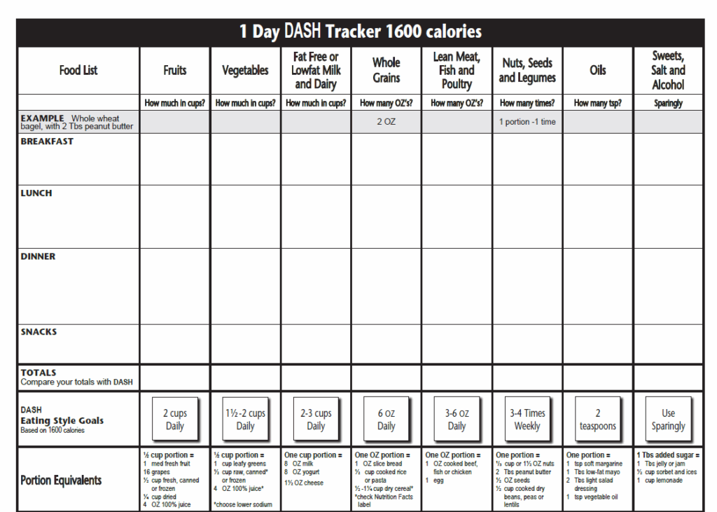 The DASH Diet Plan DASH DIET Meal Planner