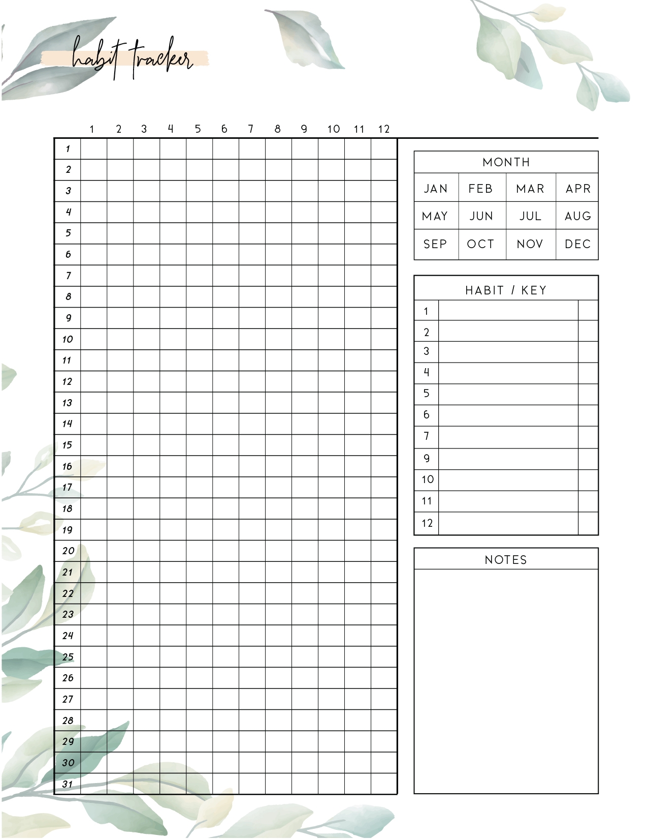 This Free Printable Habit Tracker Will Help You Reach Your Goals Riset