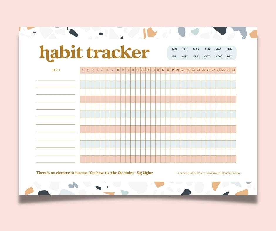 This Free Printable Habit Tracker Will Help You Reach Your Goals