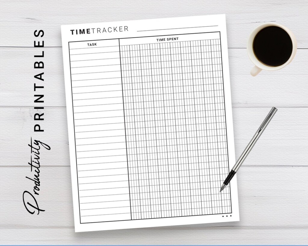 Time Tracker Printable PDF Productivity Printable Planner Printable 