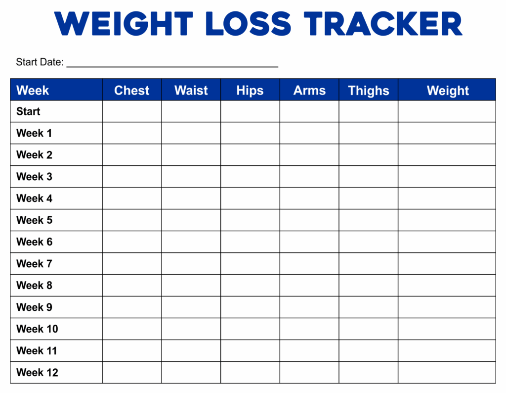 Weekly Weight Loss Tracker 10 Free PDF Printables Printablee