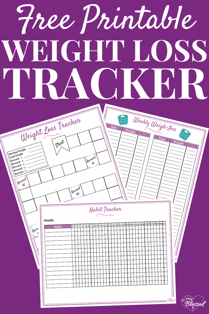 Weight Loss Tracker Free Printable