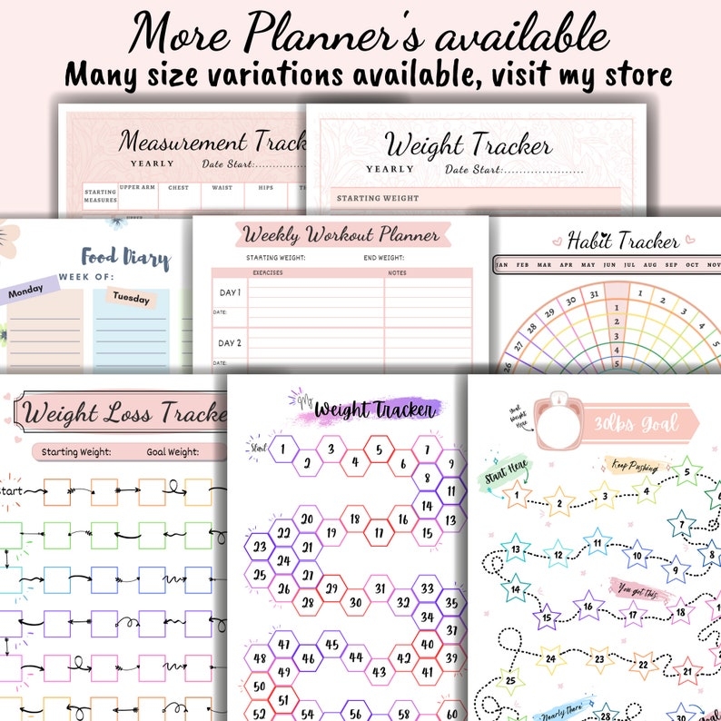 Weight Loss Tracker Printable 8 Weeks Weight Loss Chart Motivational 