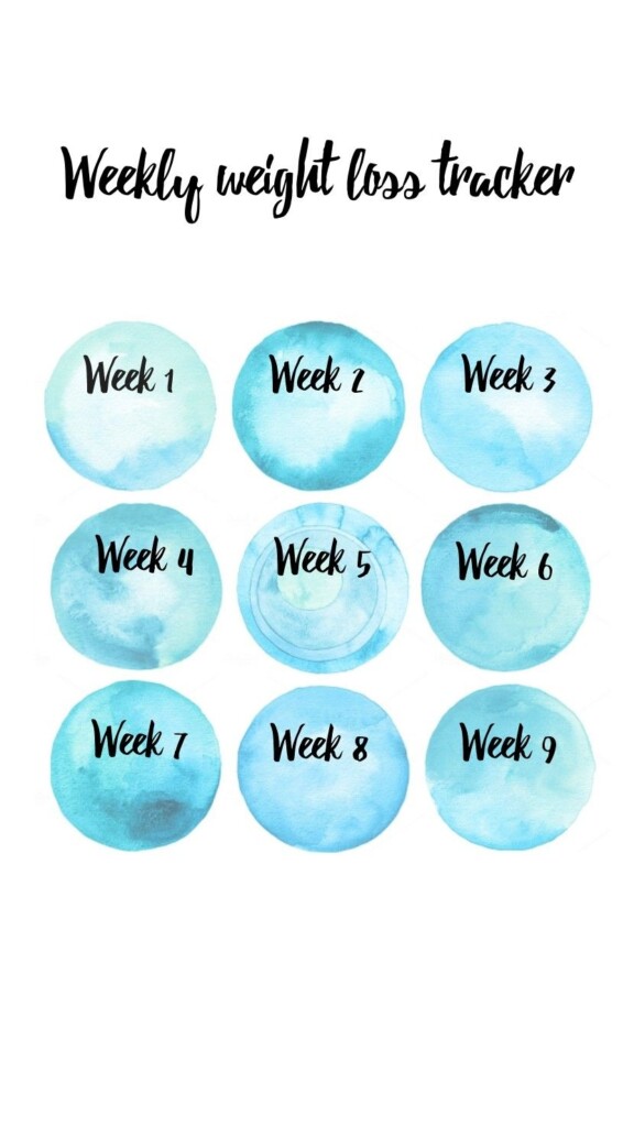 Weight Loss Tracker Template Printable Terefix