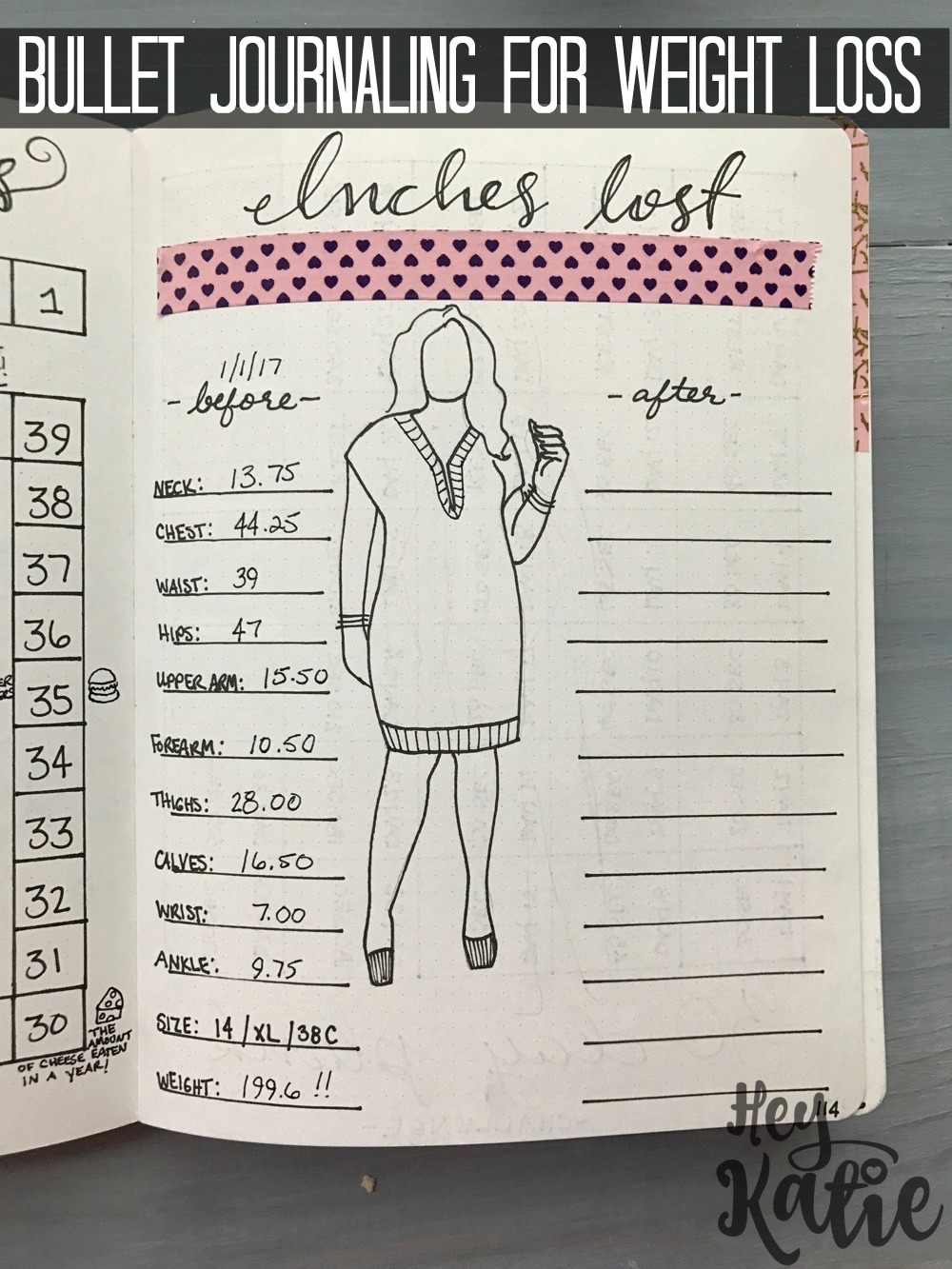 Weight Tracker Bullet Journal Template Artofholf
