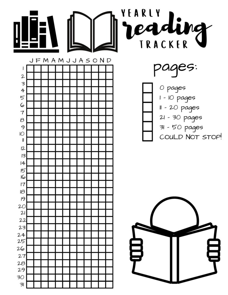 Yearly Reading Tracker Etsy