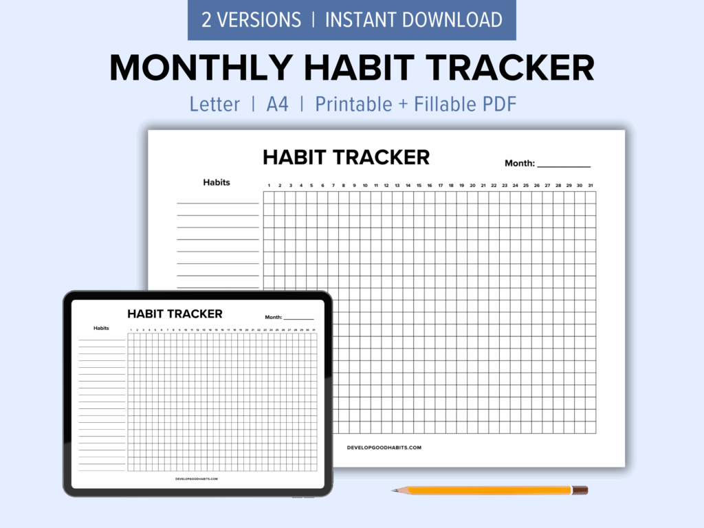44 Printable Habit Tracker Templates For 2024 Develop Good Habits