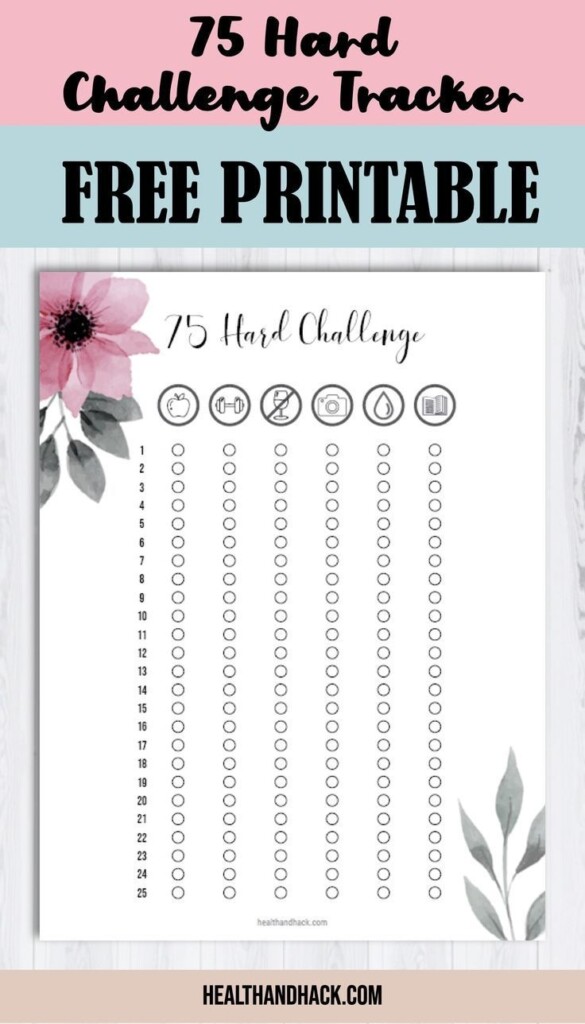 75 Day Hard Challenge Tracker