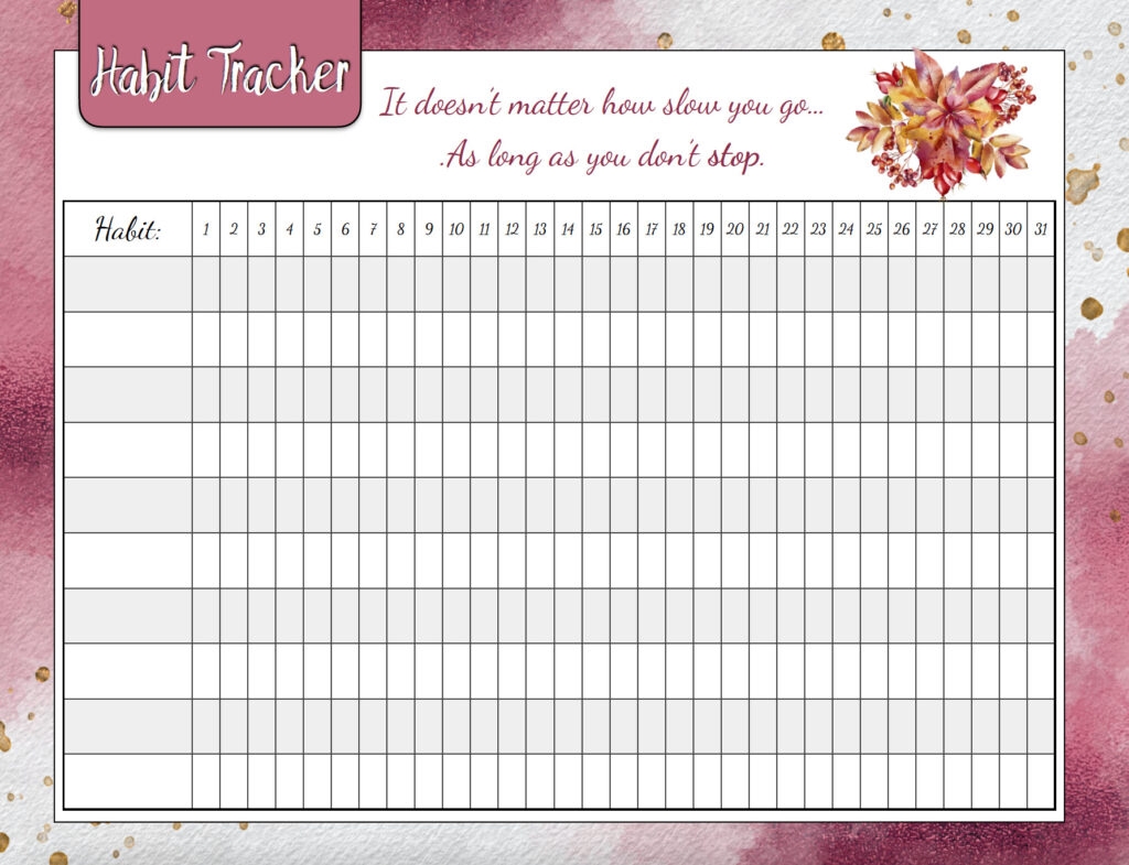 8 Free Printable Habit Trackers How To Change Your Life