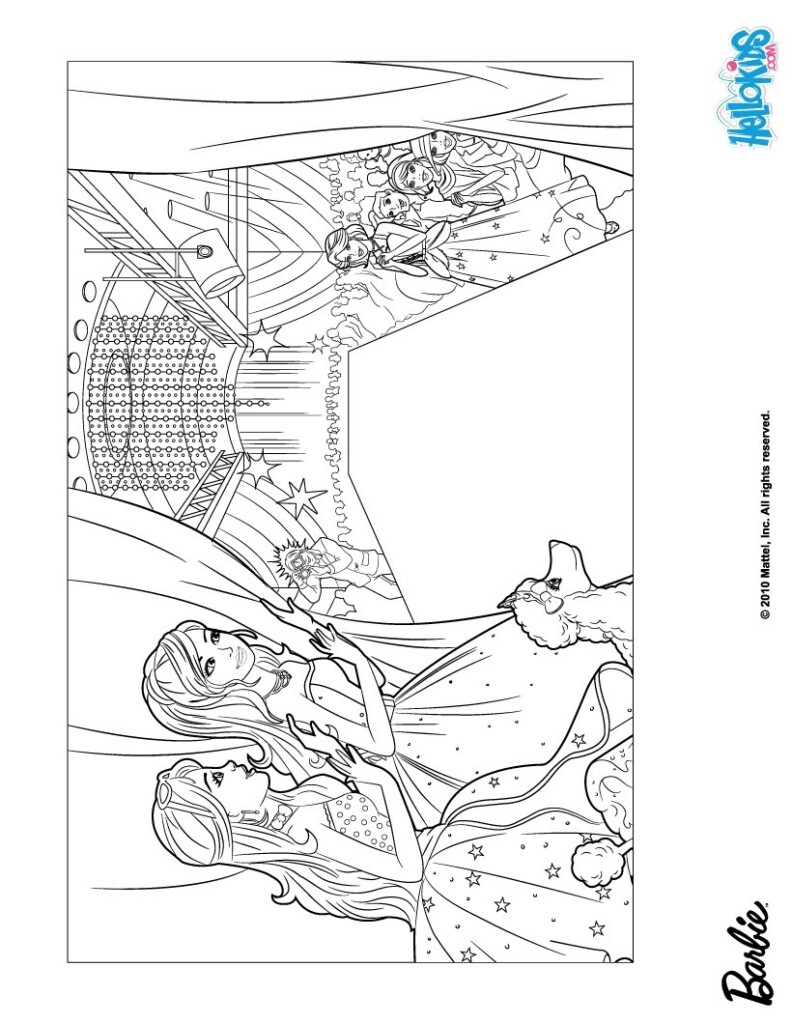 Barbie Ready For The Fashion Show Coloring Pages Hellokids