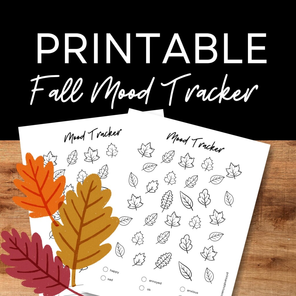 Fall Leaves Mood Tracker PRINTABLE Mood Tracker Planner Page Feelings Tracker Daily Mood Tracker Track Mood Mental Health Printable Etsy