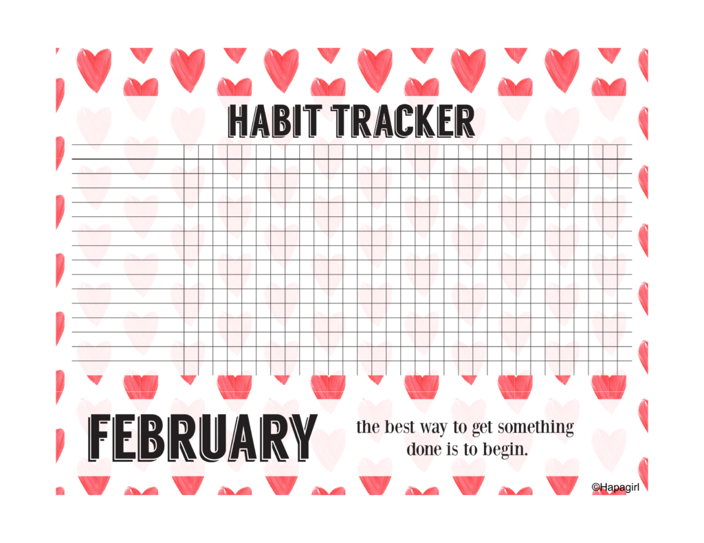 Free Habit Tracker Printable