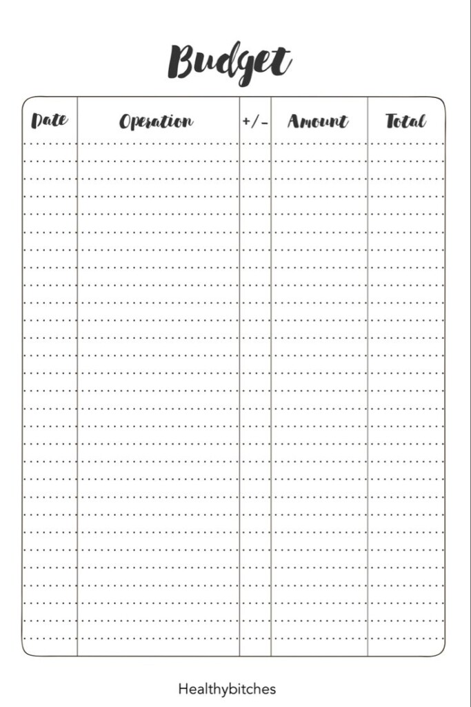 Free Printable Budget Planner